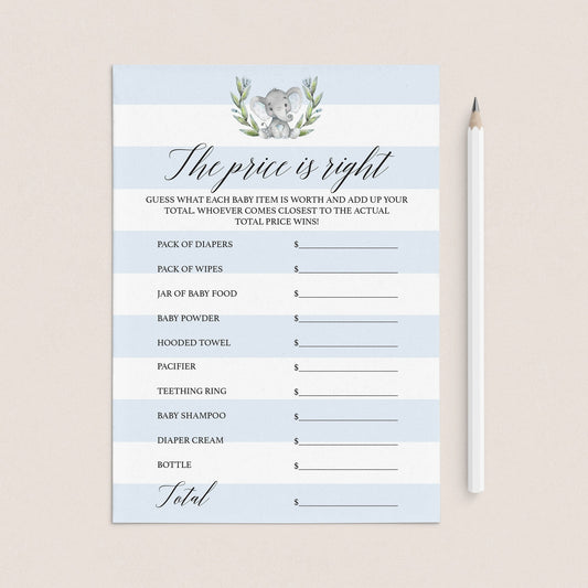 Bo baby shower price is right game printable by LittleSizzle