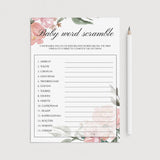 Baby shower word scramble game for neutral shower by LittleSizzle