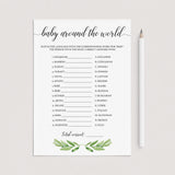 Gender neutral baby shower games baby around the world by LittleSizzle