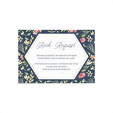 Book request card for baby shower with floral pattern by LittleSizzle