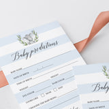 Printable Elephant Baby Shower Prediction Card