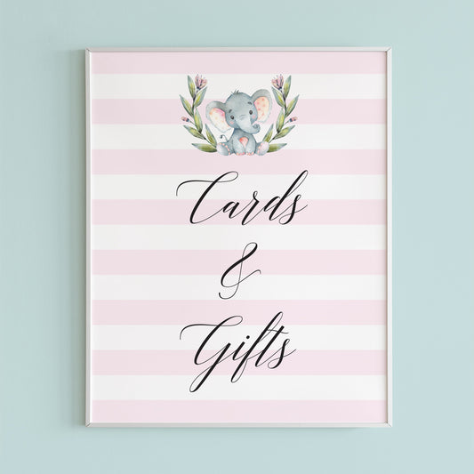 Elephant party gifts sign printable by LittleSizzle