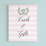 Elephant party gifts sign printable by LittleSizzle