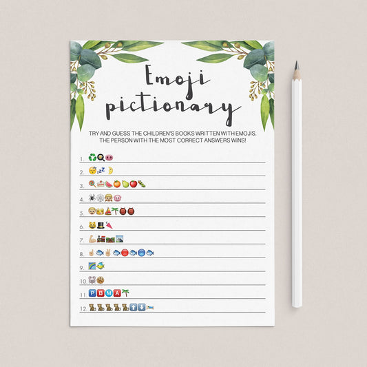 Emoji pictionary baby shower answers by LittleSizzle