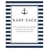 Boy baby shower baby face game printable by LittleSizzle