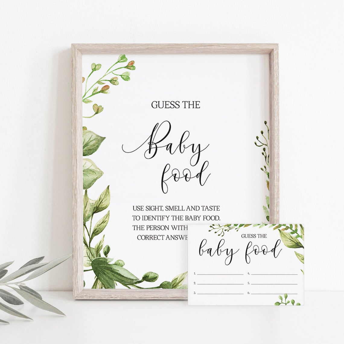 Green baby food shower game printables by LittleSizzle