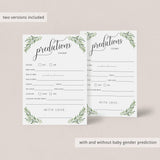 Watercolor Greenery Baby Shower Games Bundle Instant Download