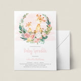 Watercolor giraffe baby sprinkle invitation by LittleSizzle