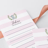 Pink Elephant Advice for New Mom Printable