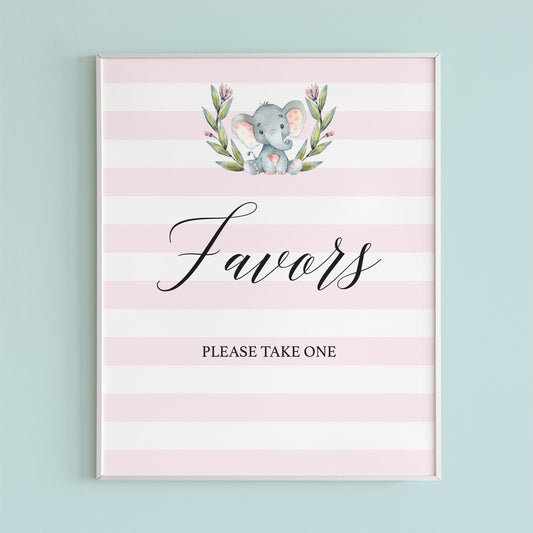 Elephant party favors sign printable by LittleSizzle