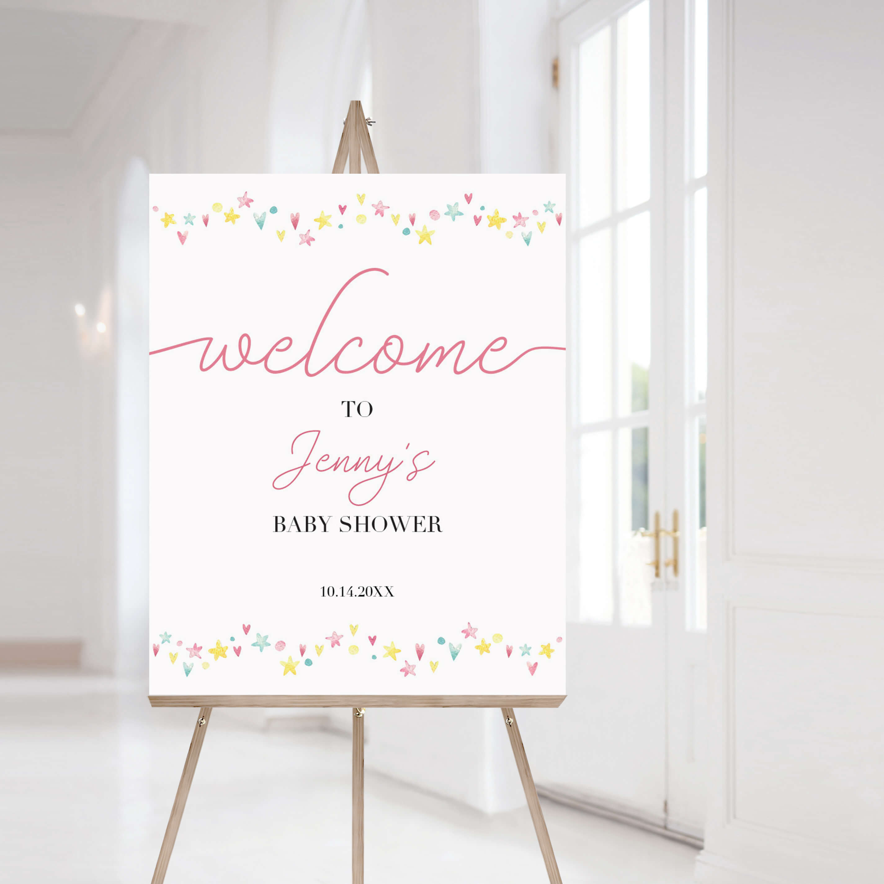 Personalized Welcome Sign for Girl Baby Shower by LittleSizzle