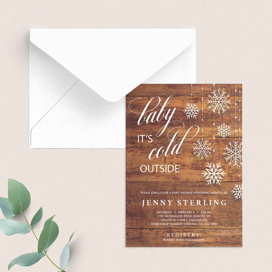 Winter baby shower invitation template by LittleSizzle