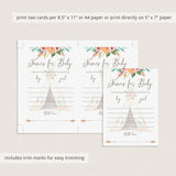 Watercolor floral baby shower game by LittleSizzle