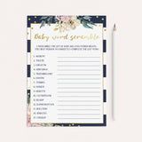 Baby shower word scramble answers download by LittleSizzle