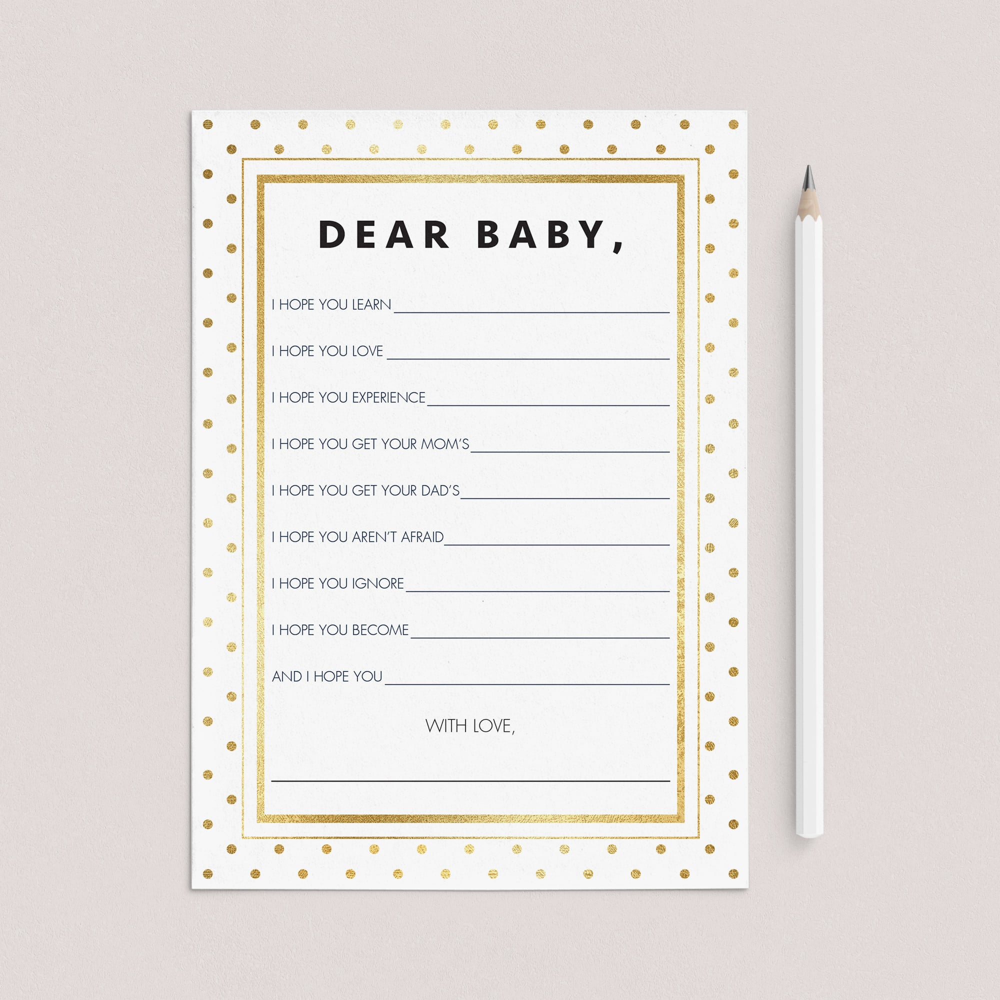 Gold dots modern shower game by LittleSizzle