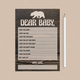 Woodland bear baby shower printable advice cards by LittleSizzle