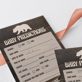 instant download baby predictions game for woodland baby sprinkle by LittleSizzle