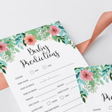 Floral Baby Shower Baby Prediction Card by LittleSizzle