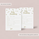 Baby gender predictions game for baby shower party by LittleSizzle