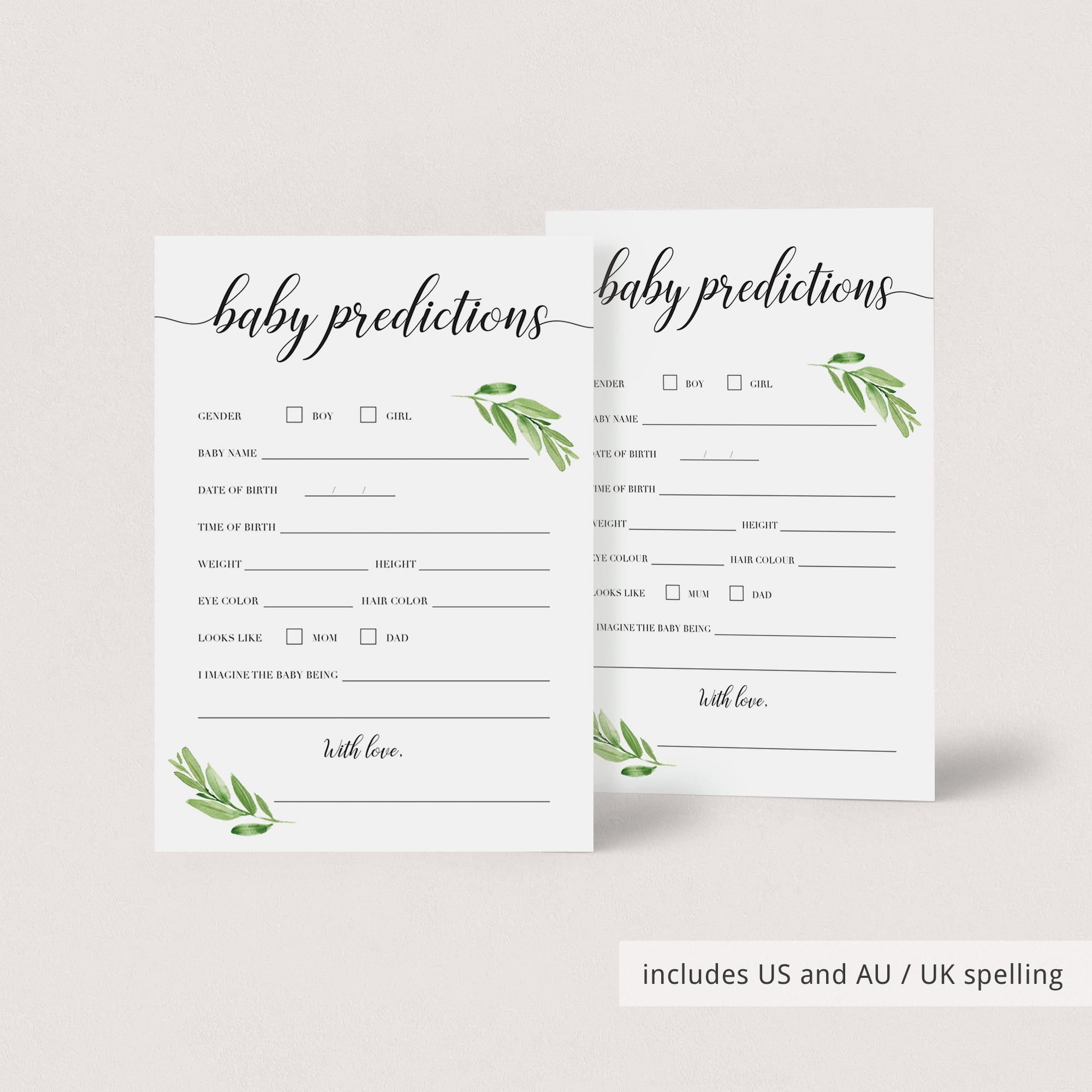 Virtual baby shower games baby predictions by LittleSizzle