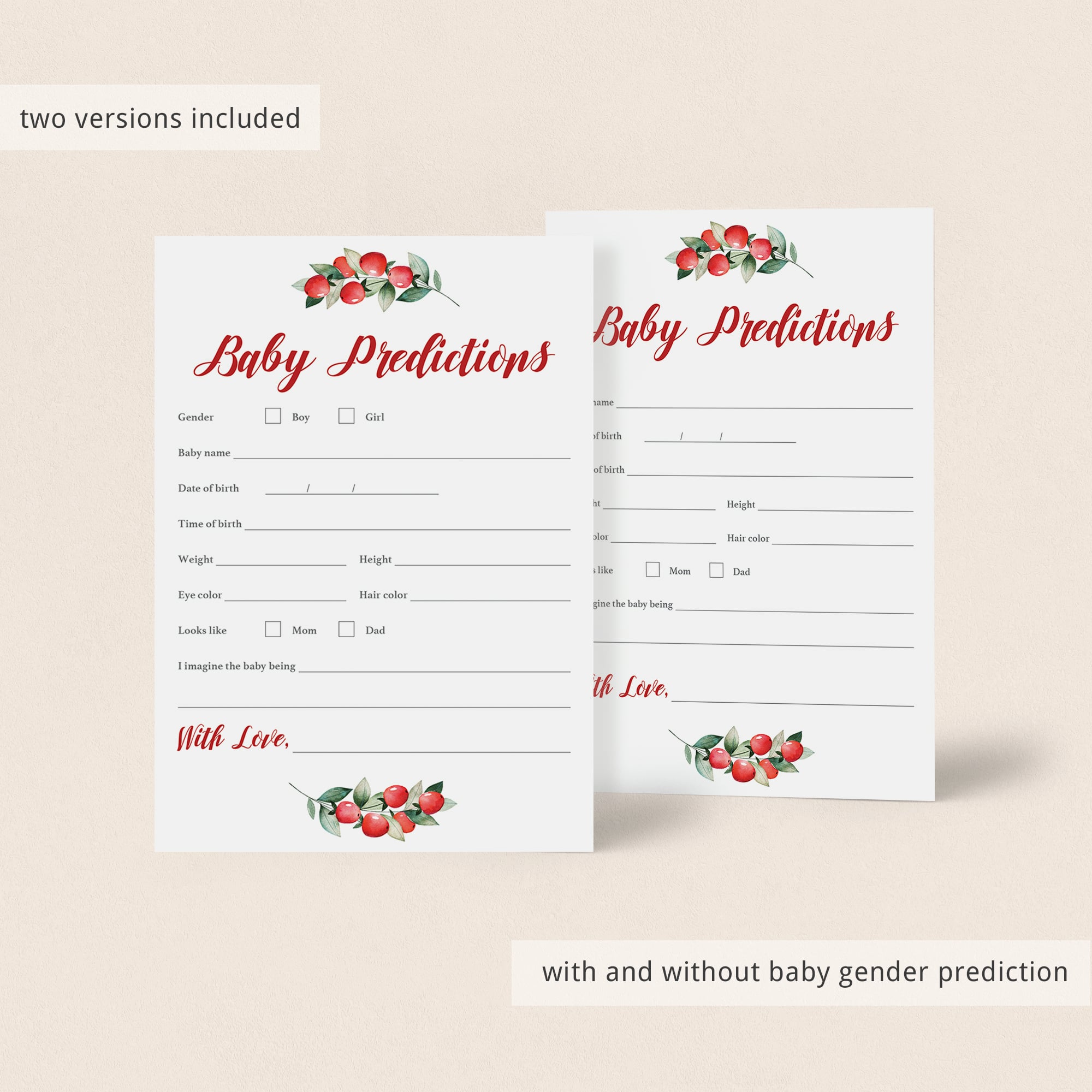 Christmas baby shower keepsakes for mom by LittleSizzle