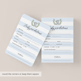 Download baby shower predictions card for elephant themed baby shower by LittleSizzle