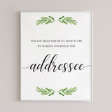 Neutral Baby Shower Address Sign Instant Download