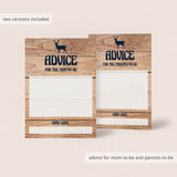 Wood baby shower advice cards printable by LittleSizzle