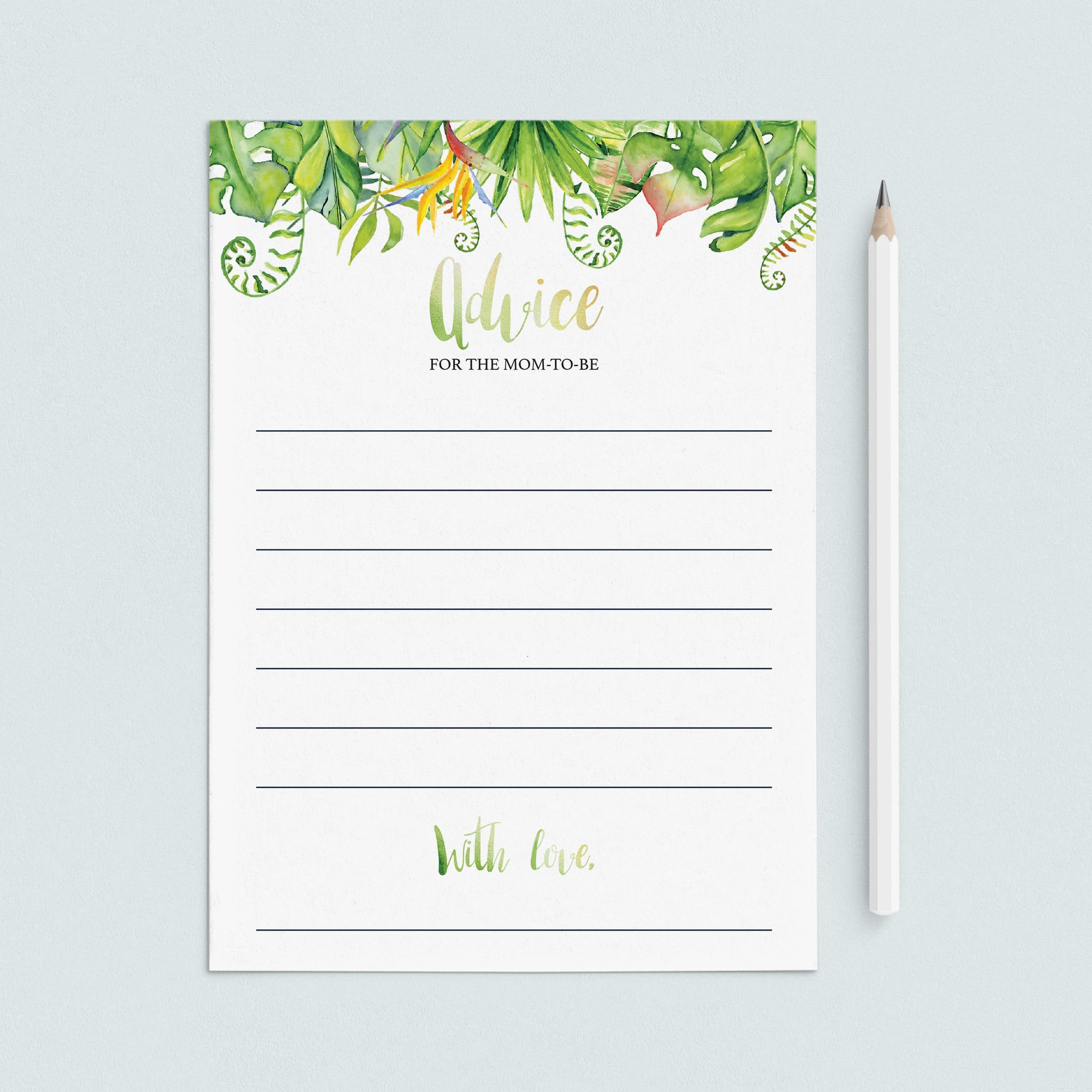 Tropical green baby advice game by LittleSizzle