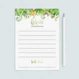 Tropical green baby advice game by LittleSizzle