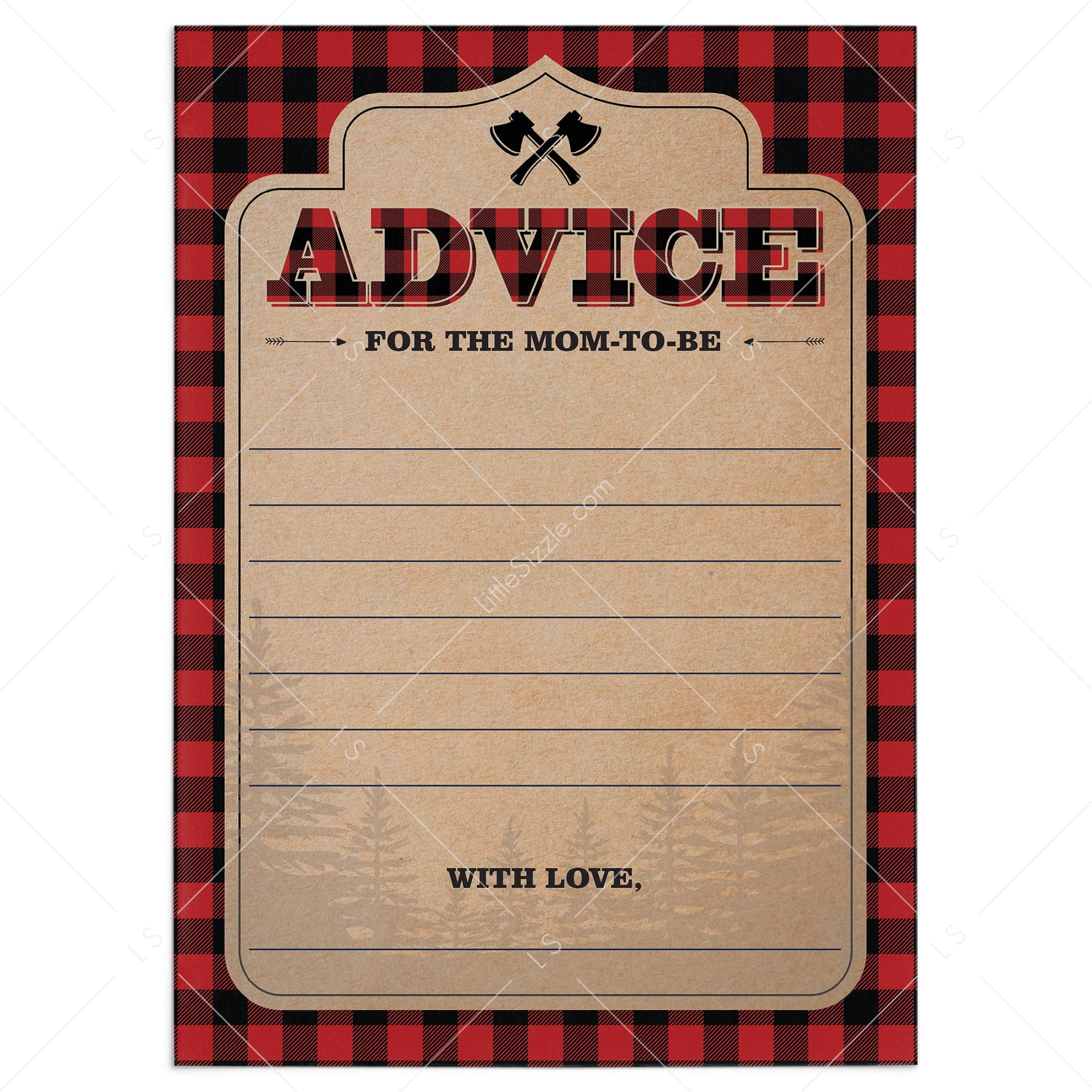 Words of Advice for the mom-to-be cards instant download