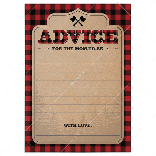 Words of Advice for the mom-to-be cards instant download
