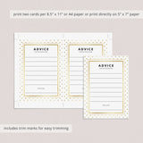 Modern Baby Shower Advice Card for the Mom-To-Be