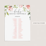 Baby around the world baby shower games download by LittleSizzle