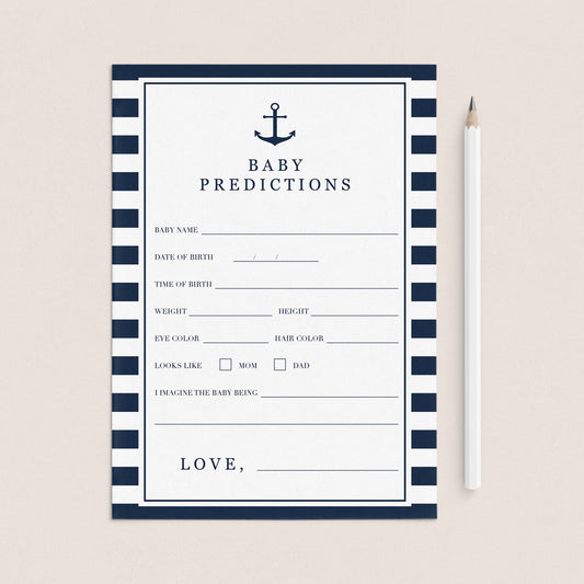 Printable Baby Prediction Card by LittleSizzle