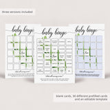 Greenery Baby Bingo Template by LittleSizzle