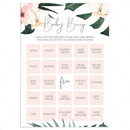 Floral Baby Bingo Cards Printable by LittleSizzle
