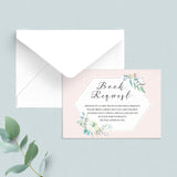 Blush baby shower book request card by LittleSizzle