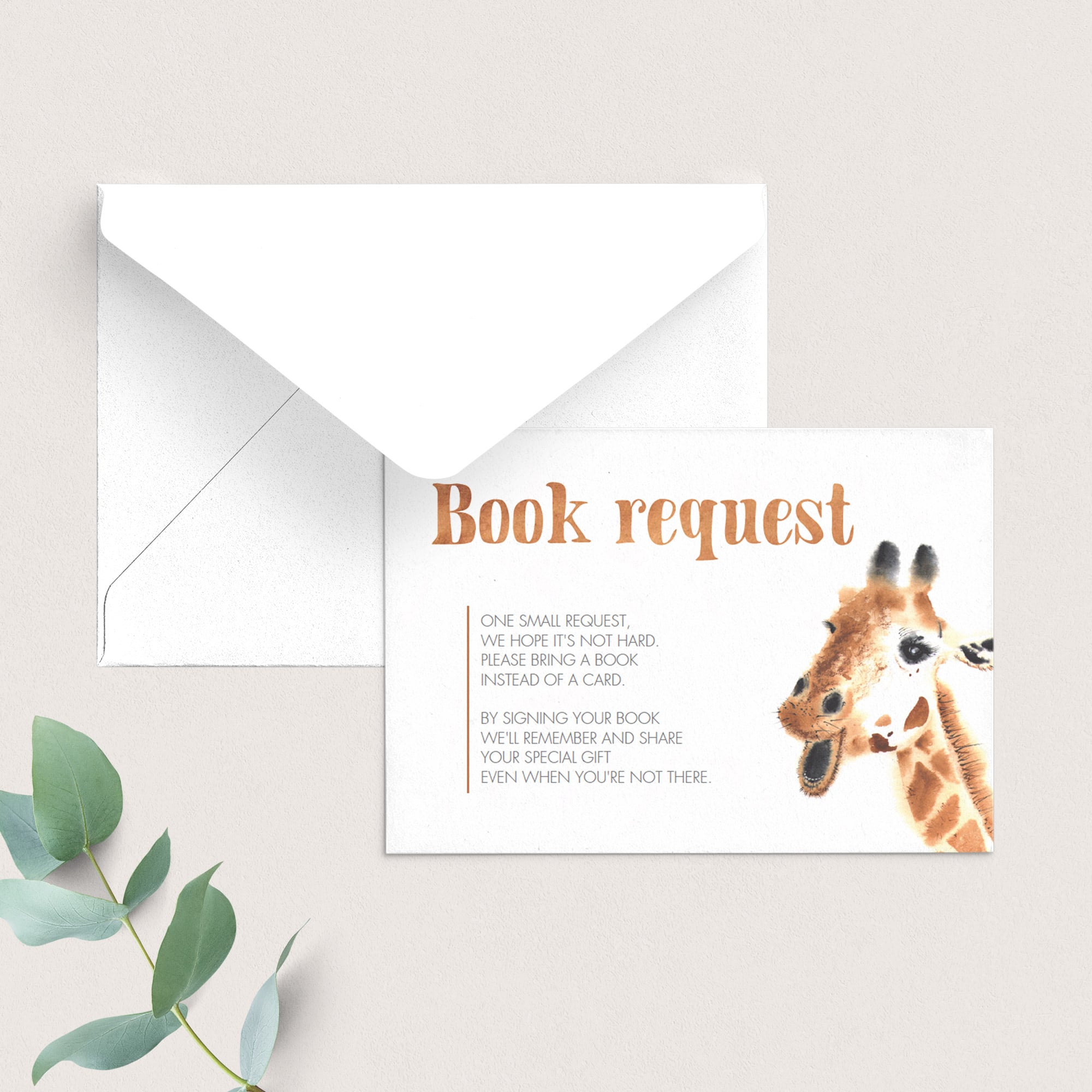 Giraffe Baby Shower Invitation Insert Template by LittleSizzle