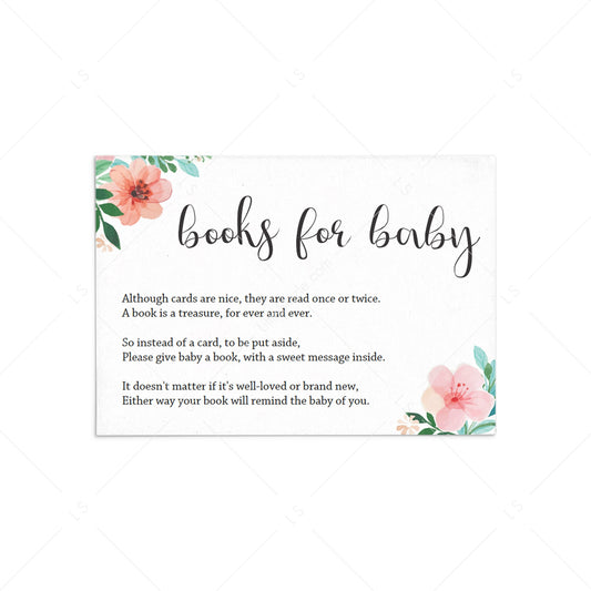 Floral Bring a Book request card template by LittleSizzle
