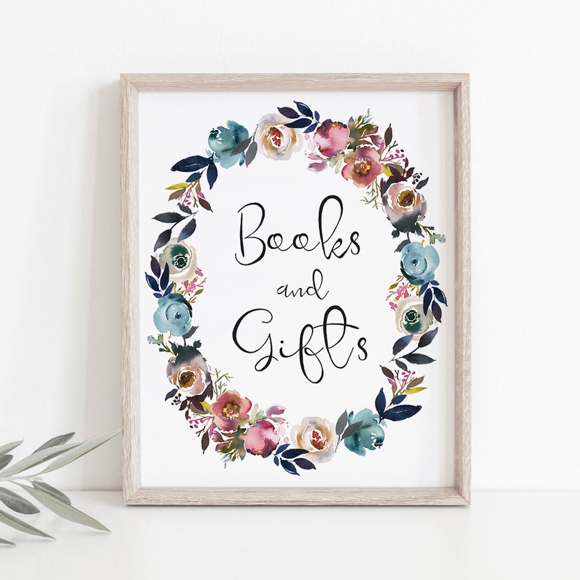 Watercolor floral baby shower decor printables by LittleSizzle
