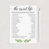 The sweet life candy bar baby shower game download by LittleSizzle