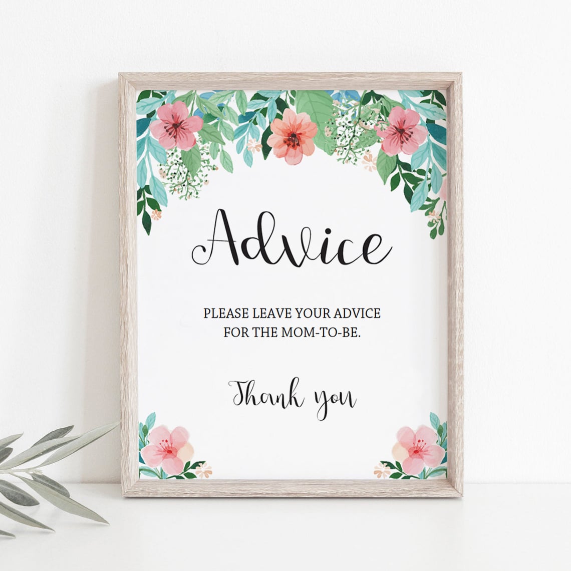 Printable baby advice sign for new parents pink by LittleSizzle
