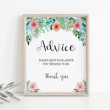 Printable baby advice sign for new parents pink by LittleSizzle
