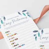 Leaf Baby Shower Emoji Pictionary Game Printable by LittleSizzle