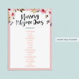 Girl Baby Shower Games Bundle Printable