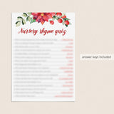 Winter Floral Baby Shower Games Bundle Instant Download