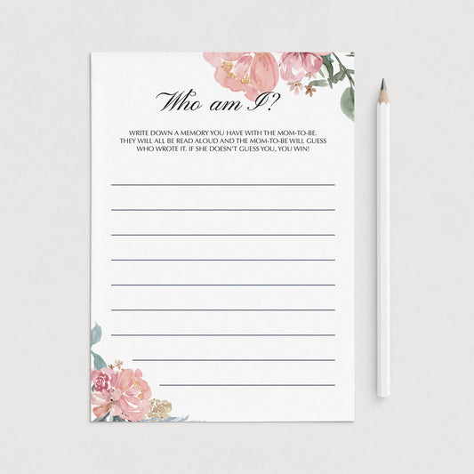 Pale pink baby shower games printables by LittleSizzle