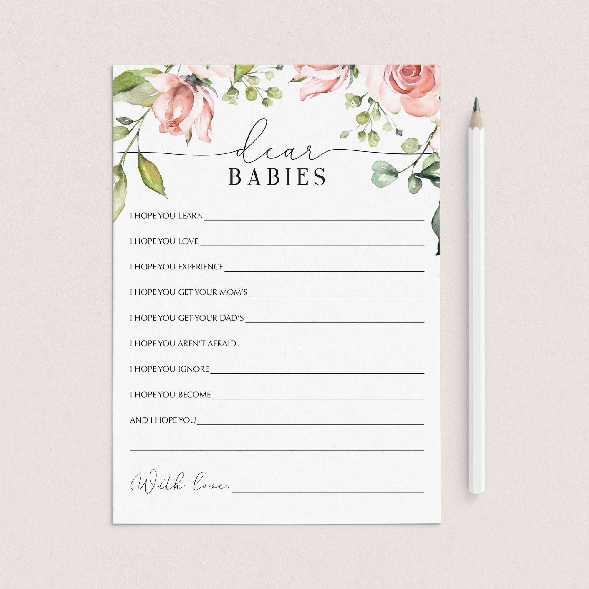 Twins babyparty games dear babies cards by LittleSizzle