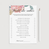 Floral baby shower who knows mommy best quiz by LittleSizzle